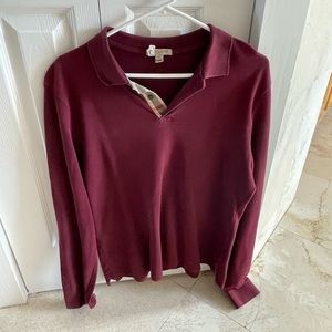 Mens Burberry long sleeve collard shirt